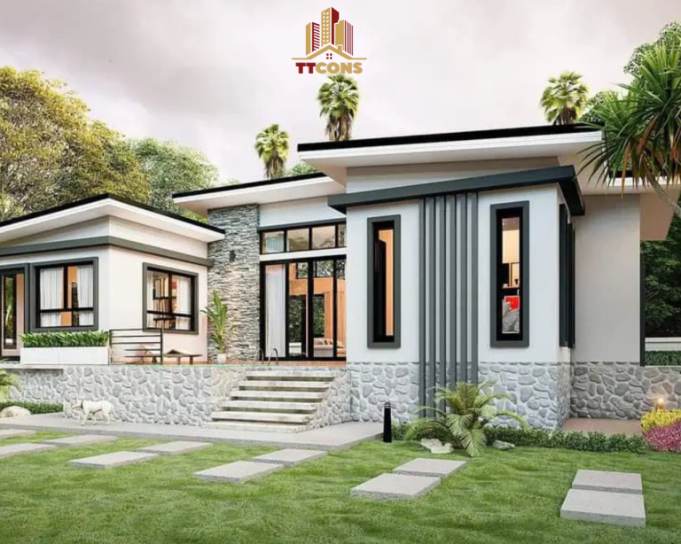 Thiết kế kiến trúc nhà cấp 4 của chị Hoa – Hải Phòng