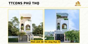 Đối Chiếu Phối Cảnh 3D và Thi Công Thực Tế – Minh Chứng Cho Chất Lượng Từ TTCONS